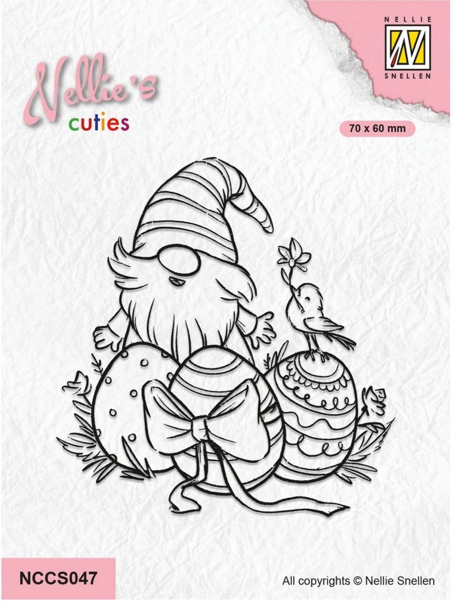 Nellie Choice Nellies Cuties Clear Stamp Paas Gnome 5 NCCS047 (03-23)